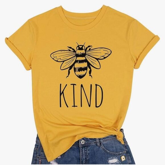 Yellow Bee Kind  T-Shirt - Picture 1 of 6
